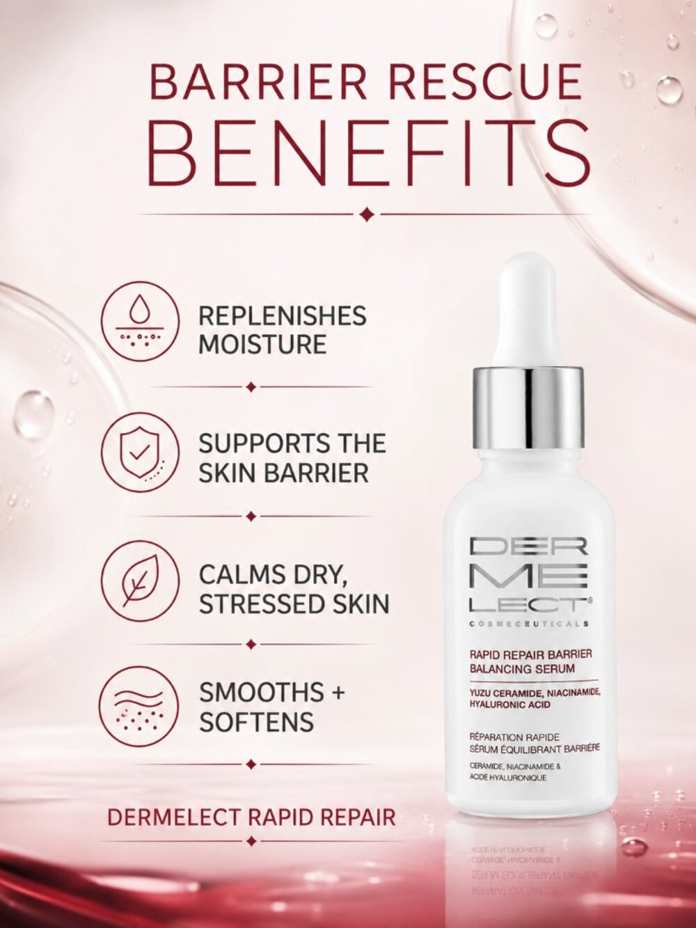 DERMELECT Rapid Repair Barrier Balancing Serum 1 oz - Picture 2 of 7